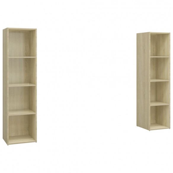 Meubles TV 2 pcs Chêne sonoma 142,5x35x36,5 cm Aggloméré