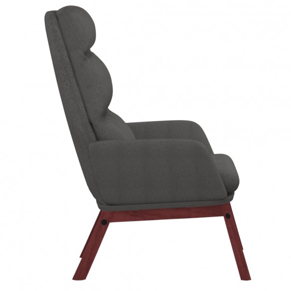 Chaise de relaxation Gris foncé Tissu