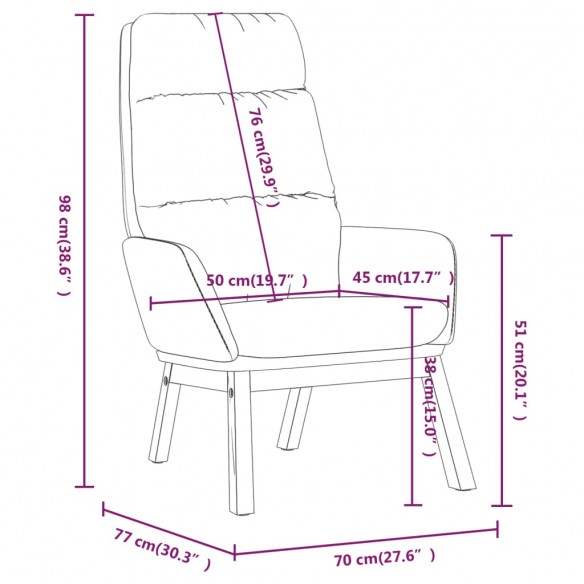 Chaise de relaxation Gris foncé Tissu