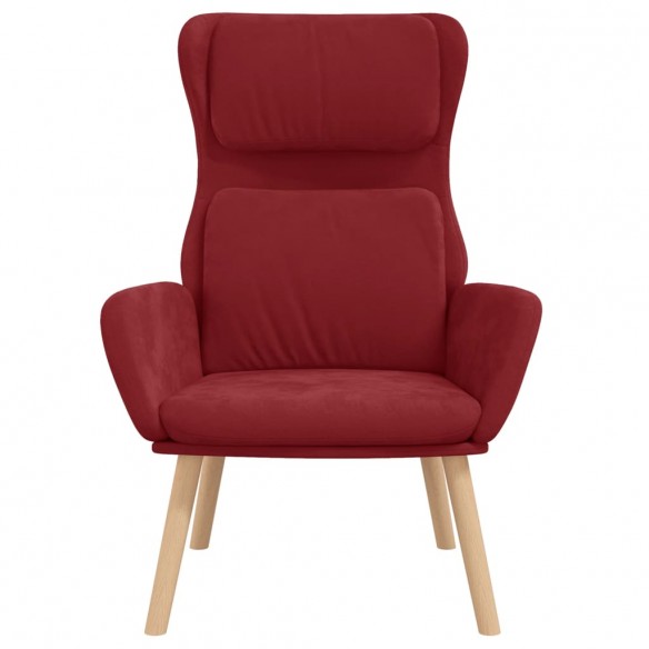 Chaise de relaxation Rouge bordeaux Velours