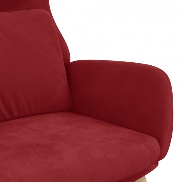 Chaise de relaxation Rouge bordeaux Velours
