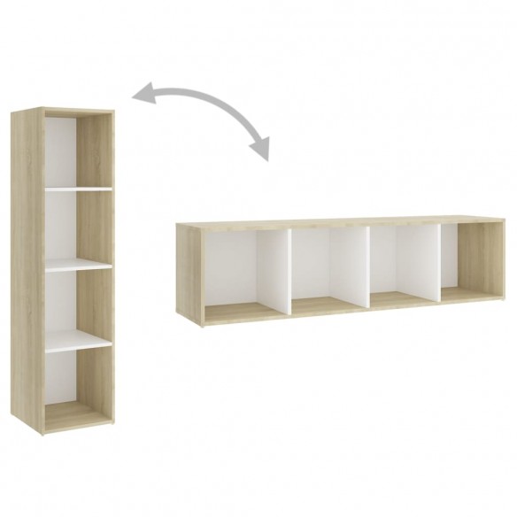 Ensemble de meubles TV 3 pcs Blanc et chêne sonoma Aggloméré