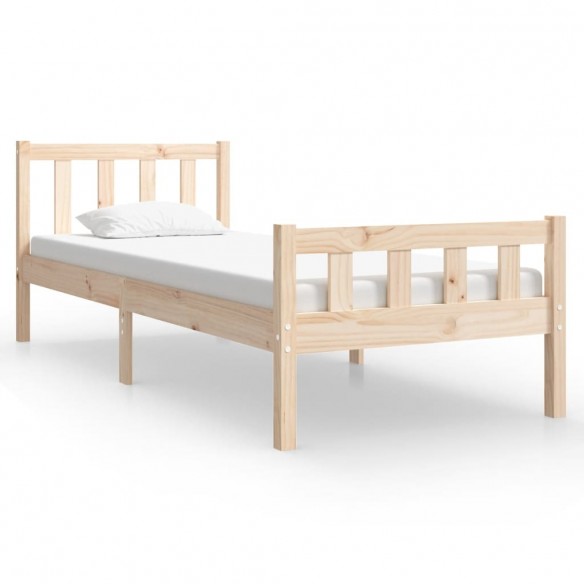 Cadre de lit bois massif 90x190 cm simple