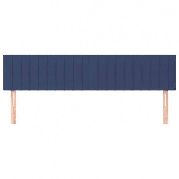 Têtes de lit 2 pcs Bleu 80x5x78/88 cm Tissu