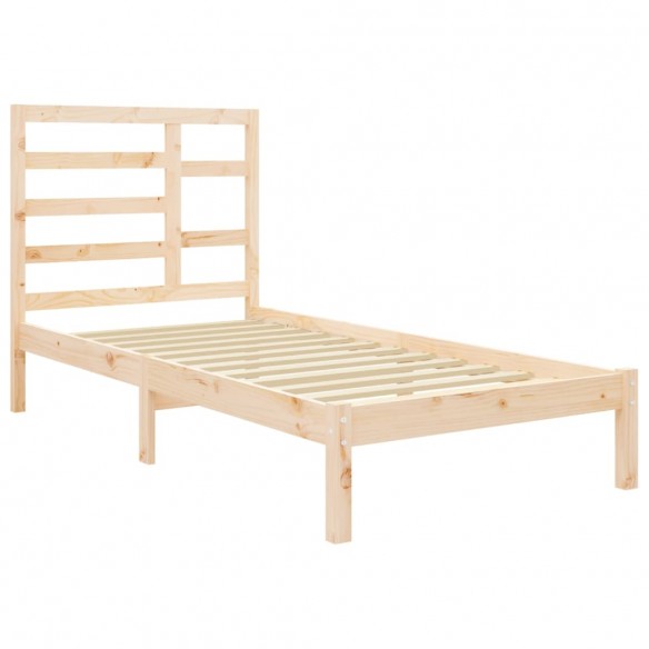 Cadre de lit bois massif 75x190 cm petit simple