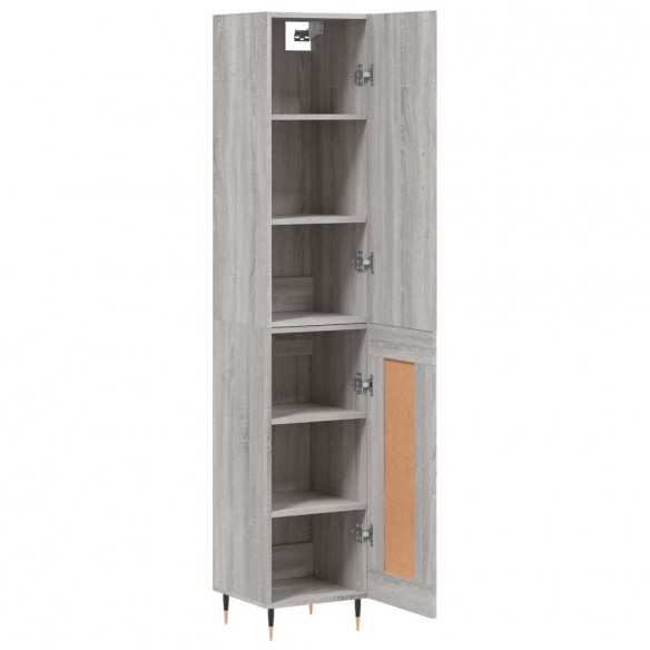 Buffet haut Sonoma gris 34,5x34x180 cm Bois d'ingénierie