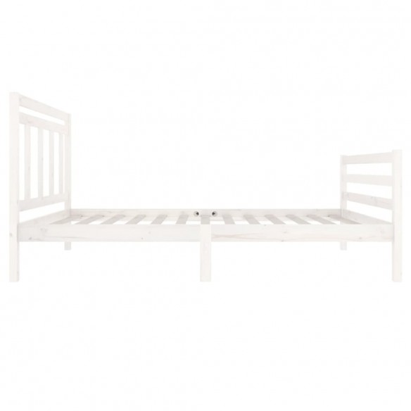 Cadre de lit Blanc Bois massif 100x200 cm