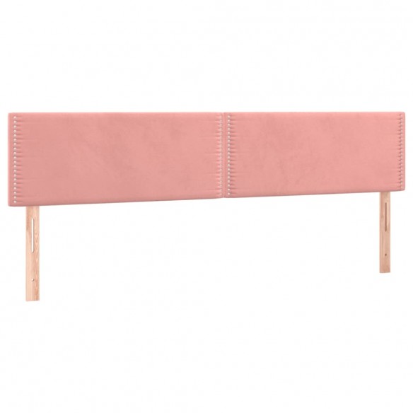 Cadre de lit avec matelas Rose 180x200 cm Velours