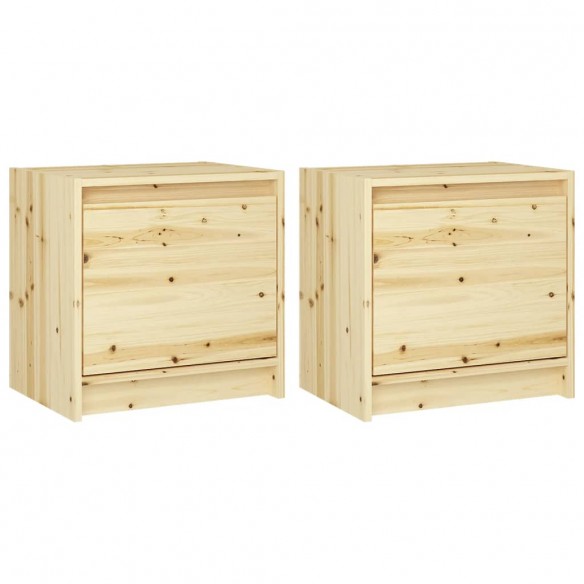 Tables de chevet 2 pcs 40x30,5x40 cm Bois de sapin massif