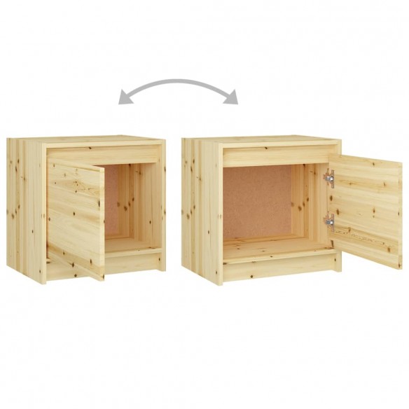 Tables de chevet 2 pcs 40x30,5x40 cm Bois de sapin massif