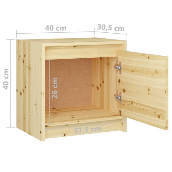 Tables de chevet 2 pcs 40x30,5x40 cm Bois de sapin massif