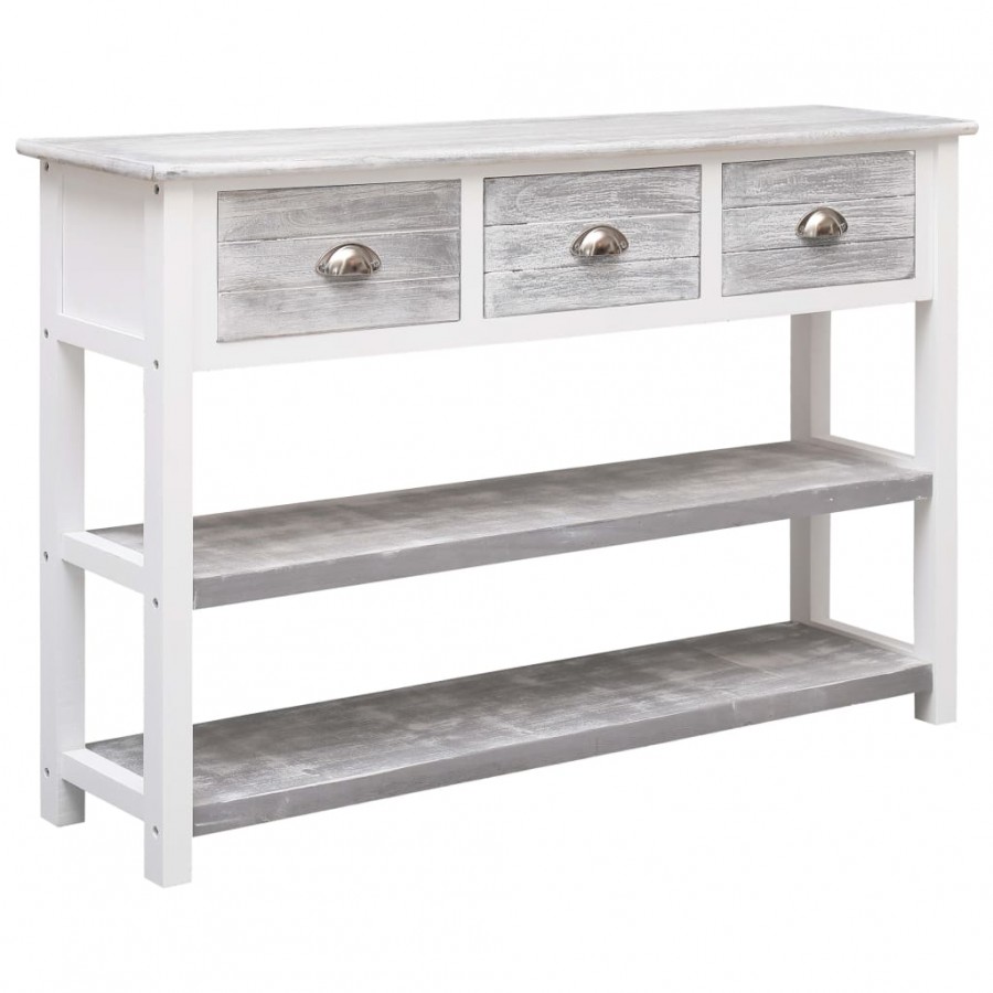 Buffet Antique Gris 115x30x76 cm Bois