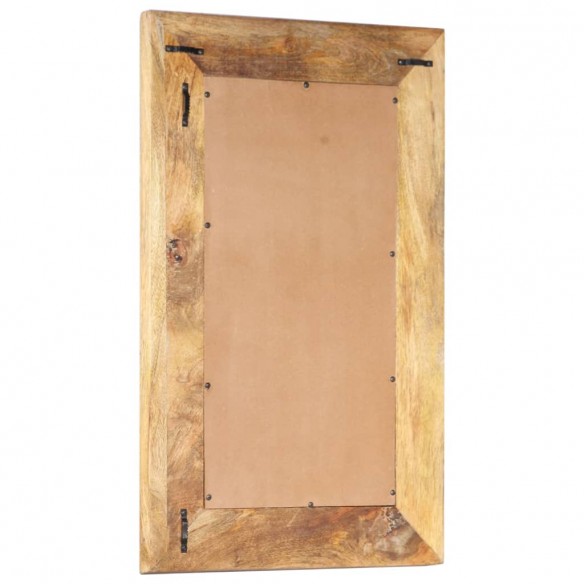 Miroir sculpté à la main 80x50x2,6 cm Bois de manguier solide