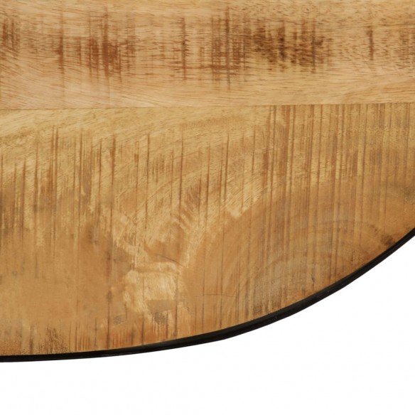Table basse Ovale Bois massif de manguier brut et acier 100 cm
