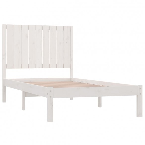 Cadre de lit Blanc Bois de pin massif 90x190 cm Simple