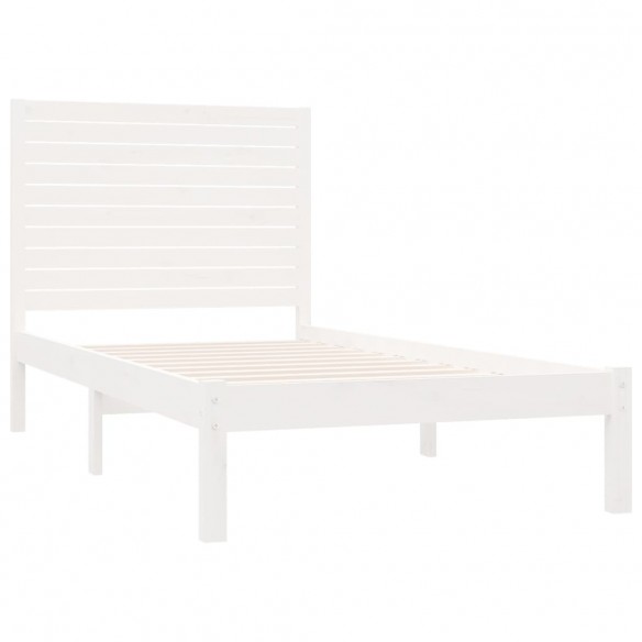 Cadre de lit Blanc Bois massif 100x200 cm