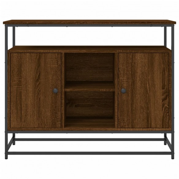 Buffet chêne marron 100x35x80 cm bois d'ingénierie