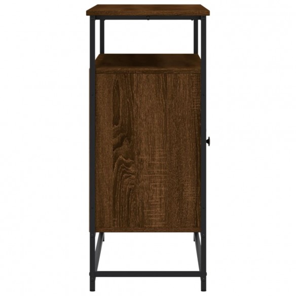 Buffet chêne marron 100x35x80 cm bois d'ingénierie