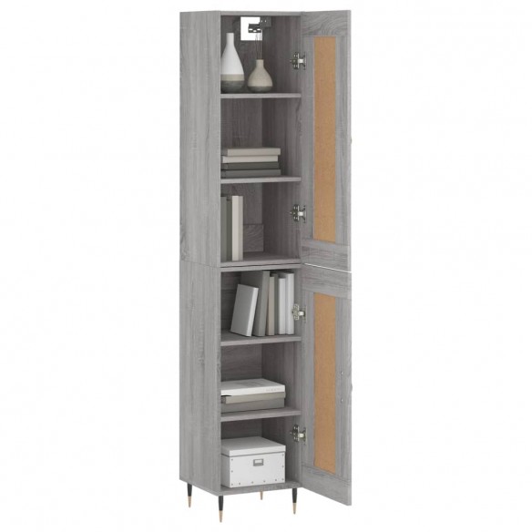 Buffet haut Sonoma gris 34,5x34x180 cm Bois d'ingénierie