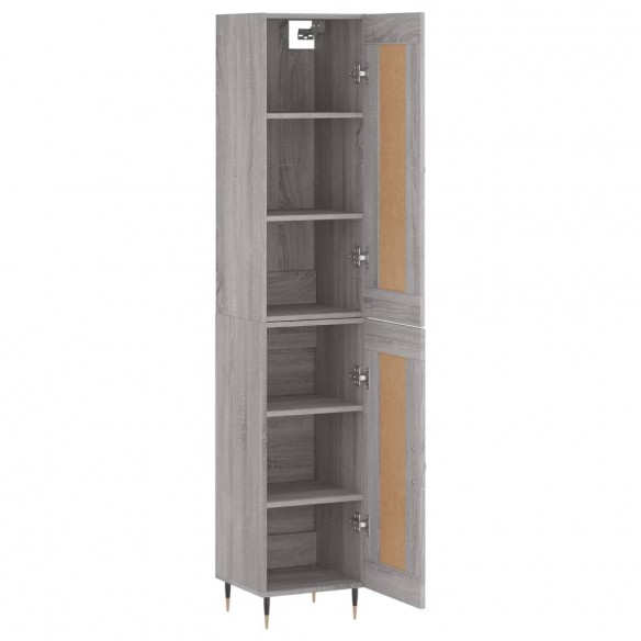 Buffet haut Sonoma gris 34,5x34x180 cm Bois d'ingénierie