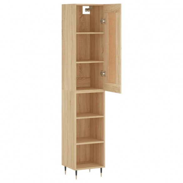 Buffet haut Chêne sonoma 34,5x34x180 cm Bois d'ingénierie