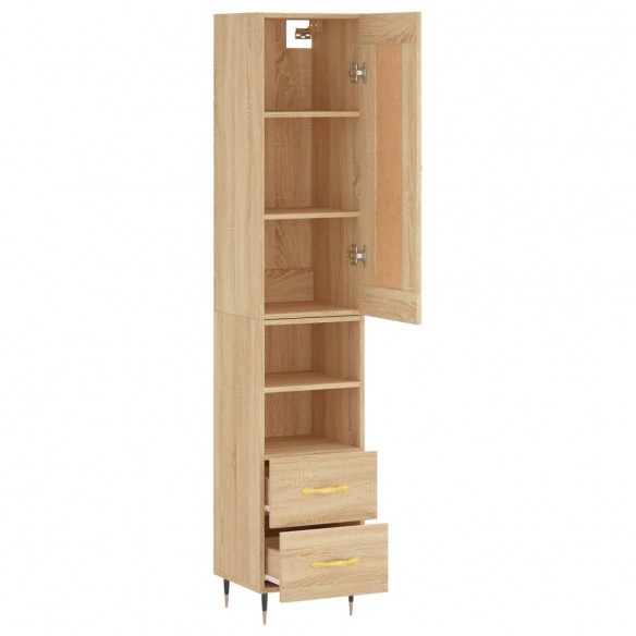 Buffet haut Chêne sonoma 34,5x34x180 cm Bois d'ingénierie