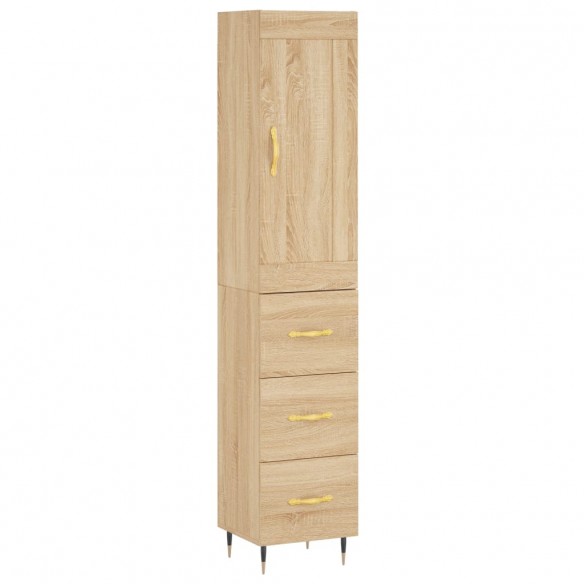 Buffet haut Chêne sonoma 34,5x34x180 cm Bois d'ingénierie