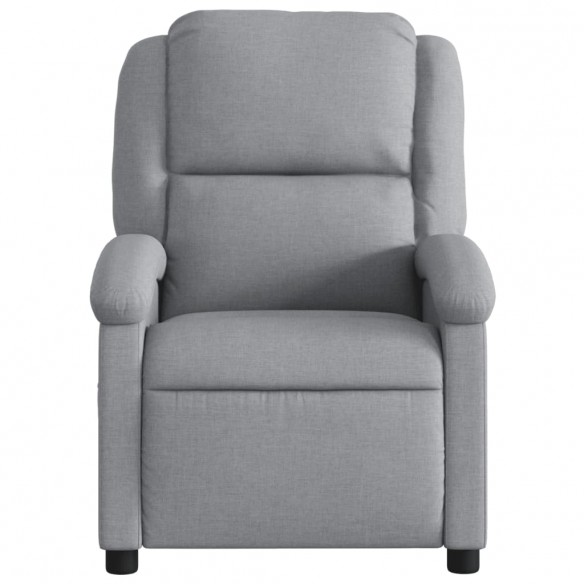 Fauteuil de massage inclinable Gris clair Tissu