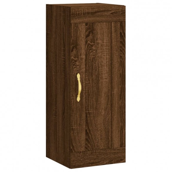 Buffet haut Chêne marron 34,5x34x180 cm Bois d'ingénierie