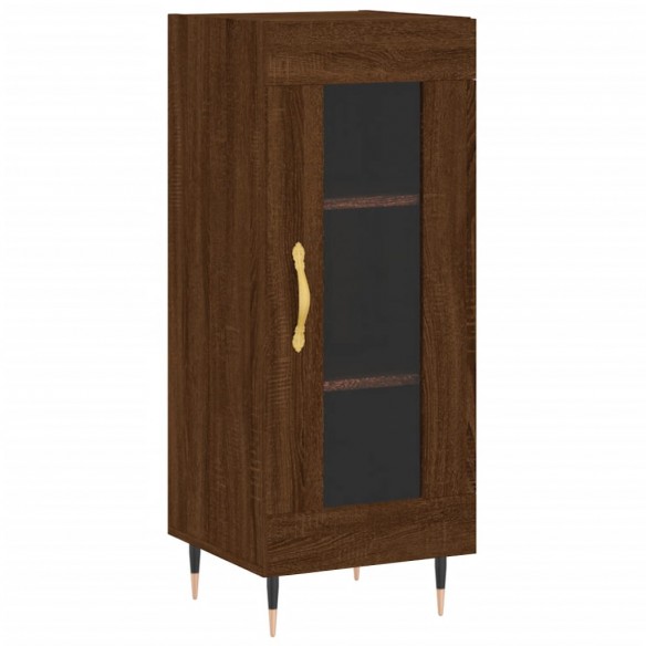 Buffet haut Chêne marron 34,5x34x180 cm Bois d'ingénierie