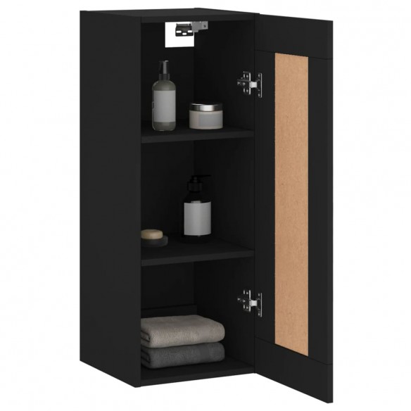 Armoire murale noir 34,5x34x90 cm bois d'ingénierie