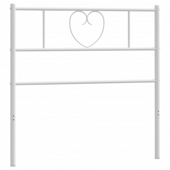 Tête de lit métal blanc 75 cm