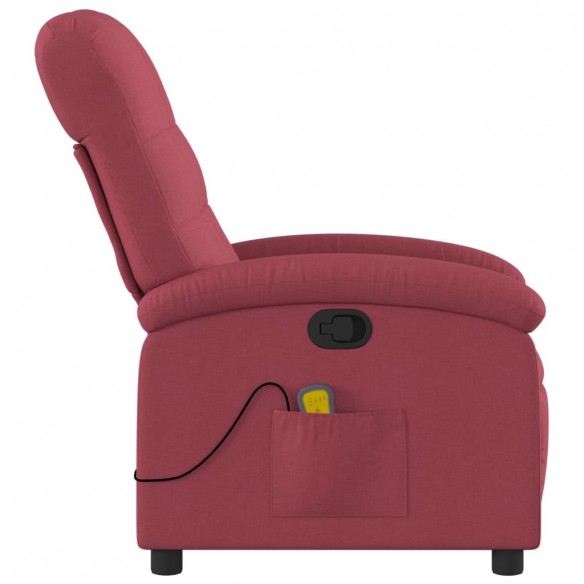 Fauteuil de massage inclinable Rouge bordeaux Tissu