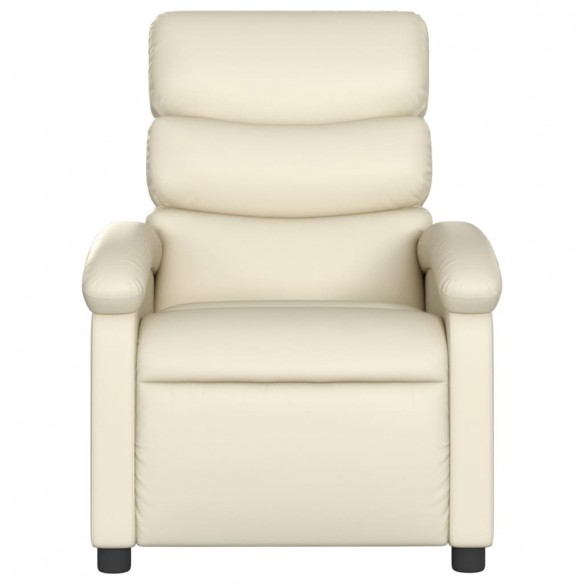 Fauteuil inclinable Crème Similicuir