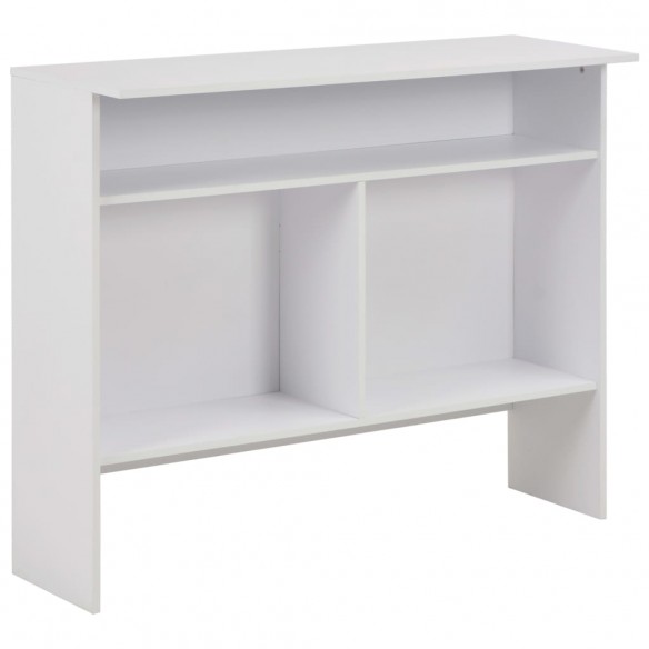 Table de bar avec 2 dessus de table Blanc 130 x 40 x 120 cm