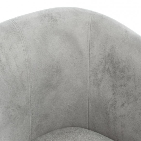 Fauteuil cabriolet avec repose-pied gris clair velours