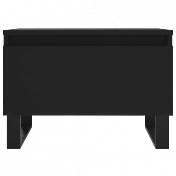 Tables basses 2 pcs noir 50x46x35 cm bois d'ingénierie