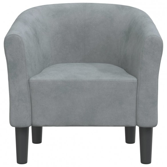 Fauteuil cabriolet gris foncé velours