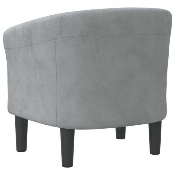 Fauteuil cabriolet gris foncé velours