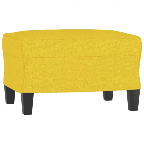 Fauteuil avec repose-pied Jaune clair 60 cm Tissu