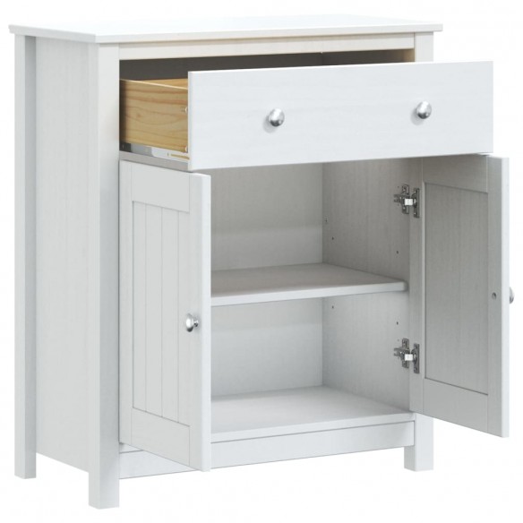 Armoire de salle de bain BERG blanc 69,5x34x80 cm pin massif