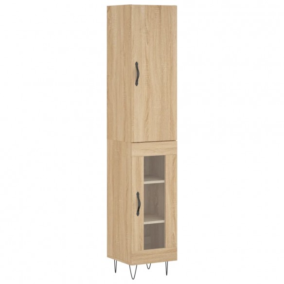 Buffet haut Chêne sonoma 34,5x34x180 cm Bois d'ingénierie