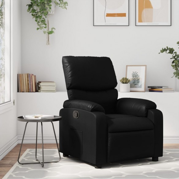 Fauteuil inclinable Noir Similicuir