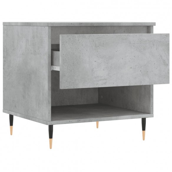 Table basse gris béton 50x46x50 cm bois d'ingénierie
