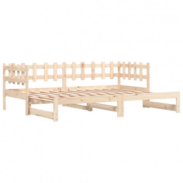 Lit coulissant 2x(90x200) cm Bois de pin massif