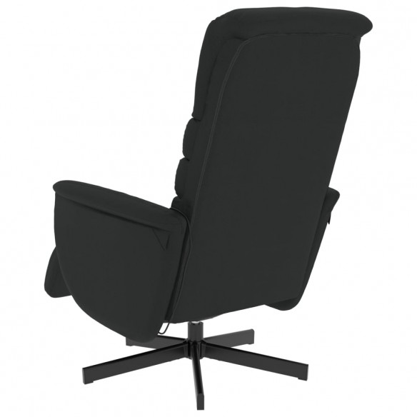 Fauteuil inclinable de massage repose-pieds noir similicuir