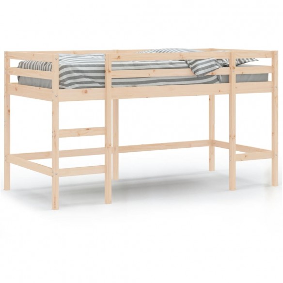 Lit mezzanine enfants échelle 90x190 cm bois pin massif