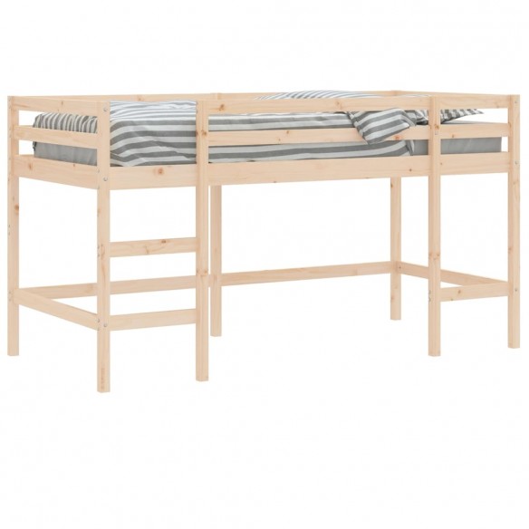 Lit mezzanine enfants échelle 90x190 cm bois pin massif