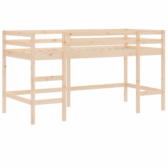 Lit mezzanine enfants échelle 90x190 cm bois pin massif