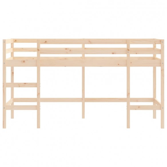 Lit mezzanine enfants échelle 90x190 cm bois pin massif